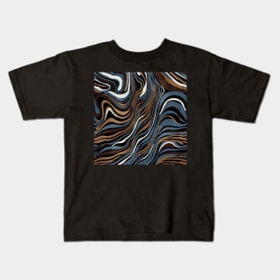 Abstract and Colourful Waves Kids T-Shirt